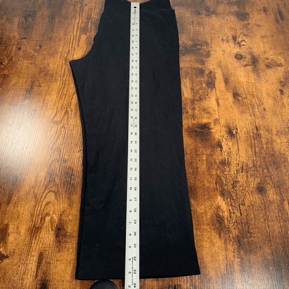 Ralph Lauren Active Pants Large Pull On Women's Stretch Cotton‎ Blend L Black - Picture 5 of 6